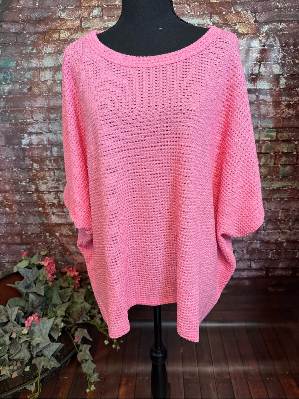 Andree Bubblegum Pink Scoop-Neck Knit Sweater